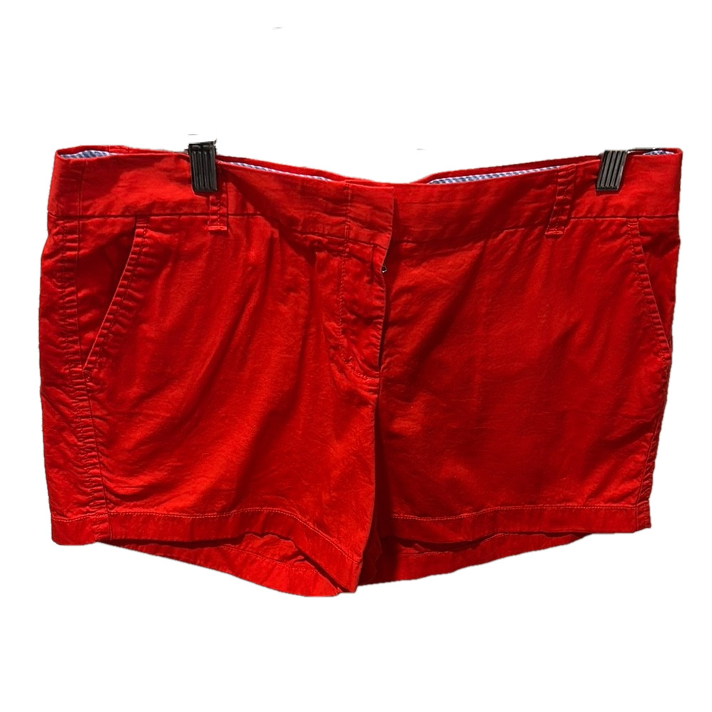 J.Crew CHINO 100%cotton Red Shorts size 12 GUC